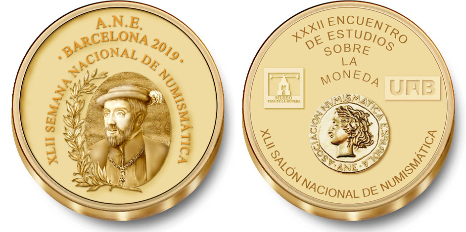 Medalla de la XLII Semana Nacional de Numismática. Barcelona 2019